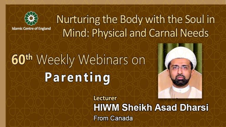 Holding the 60th session of Weekly Webinar on Parenting- By HIWM Sheikh Asad Dharsi – Saturday 05/02/2022
