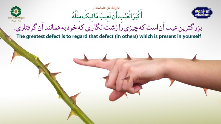 13- The Words of Imam Ali (AS)-The greatest defect is to regard that defect which is present in yourself