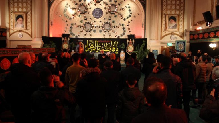 The mourning ceremony held at the Islamic Centre of England marking the second period of Fatemiyya (pbuh)
